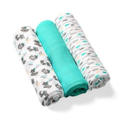 Bambusz textil pelenka 3 db EMERALD