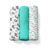 Bambusz textil pelenka 3 db EMERALD