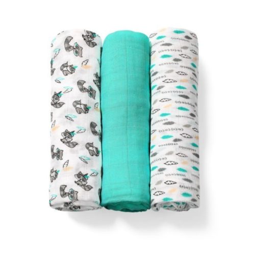 Bambusz textil pelenka 3 db EMERALD