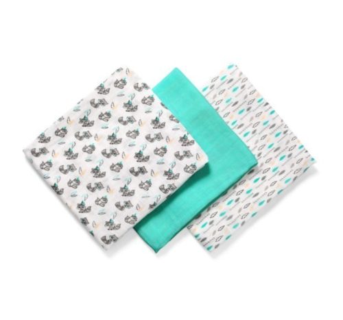 Bambusz textil pelenka 3 db EMERALD