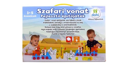 Szafari vonat fejlesztő építőjáték