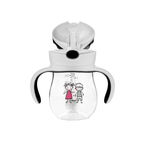 Tanulópohár súlyozott szívószállal – Szürke