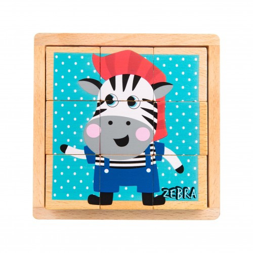 Fejlesztő fa puzzle kockák