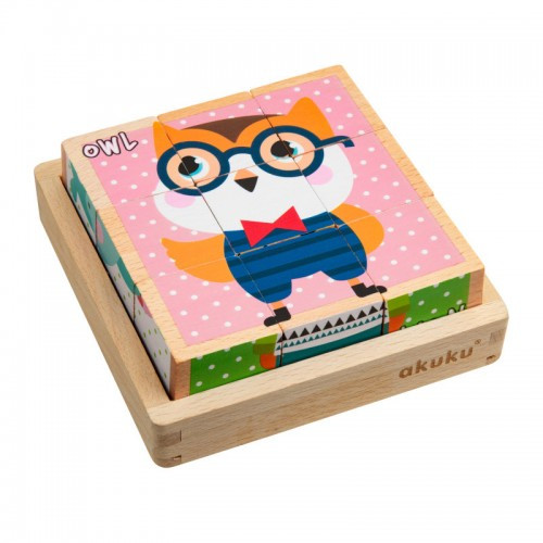 Fejlesztő fa puzzle kockák