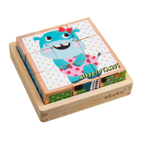 Fejlesztő fa puzzle kockák