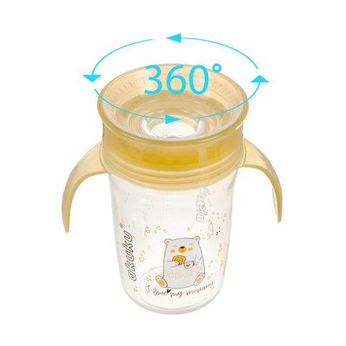 360 fokos ivópohár 240ml SÁRGA