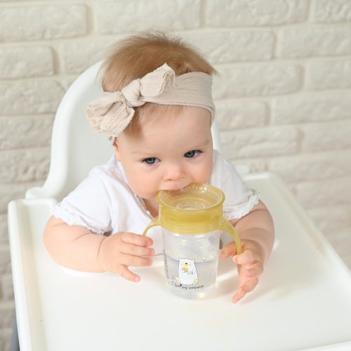 360 fokos ivópohár 240ml SÁRGA