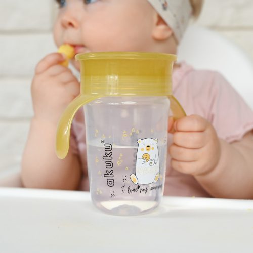 360 fokos ivópohár 240ml SÁRGA