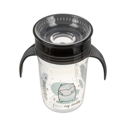 360 fokos ivópohár 240ml FEKETE