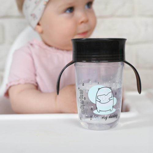 360 fokos ivópohár 240ml FEKETE