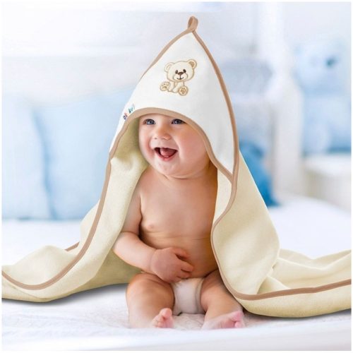 Kapucnis törölköző kifogó BÉZS MACI