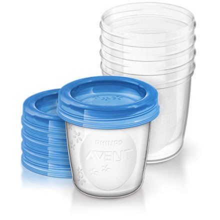 Philips Avent anyatej és ételtároló pohár tetővel 5x180ml