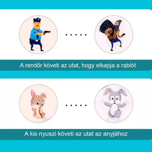 Állatos labirintus gondolkodásfejlesztő játék