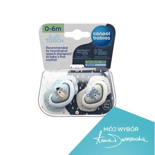 Szimmetrikus szilikoncumi-készlet Light touch 0-6m BONJOUR PARIS 2 db