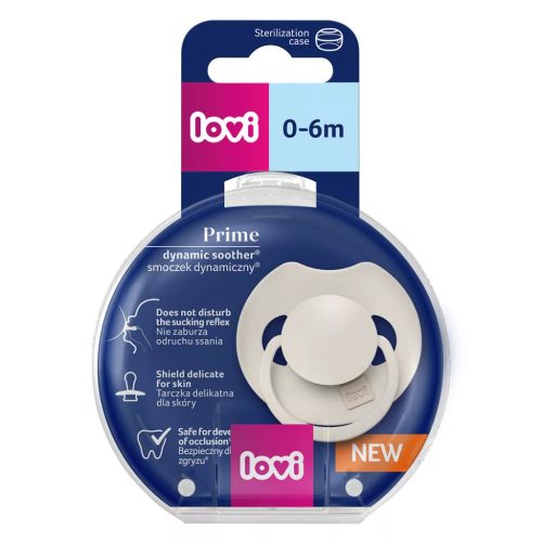 LOVI PRIME dinamikus szilikon cumi 0-6 hó 1db COCONUT