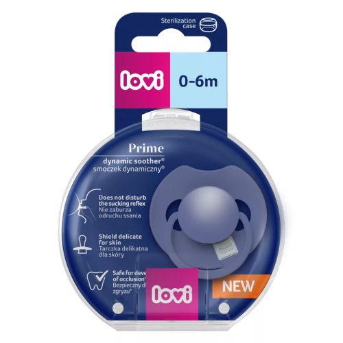 LOVI PRIME dinamikus szilikon cumi 0-6 hó 1db BLUE