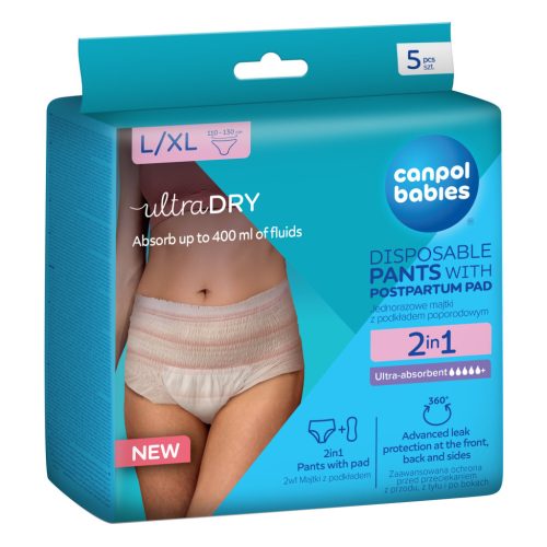 Canpol babies 2az1ben szülés utáni pelenka L/XL 5db