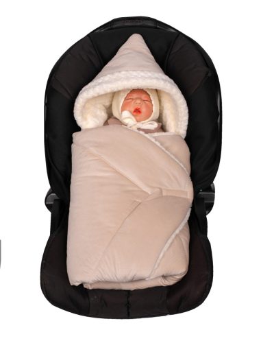 Vastag babatakaró hordozóba 80x80 cm BÉZS