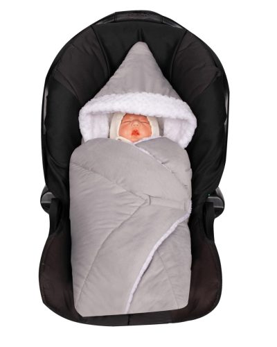 Vastag babatakaró hordozóba 80x80 cm SZÜRKE