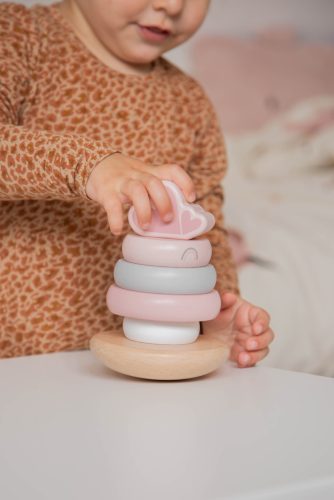 Montessori toronyépítő RÓZSASZÍN