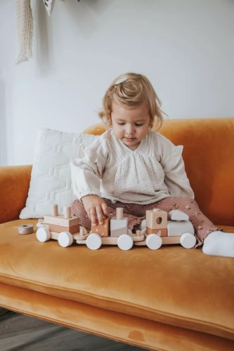 Játékvonat építőelemekkel NOUGAT