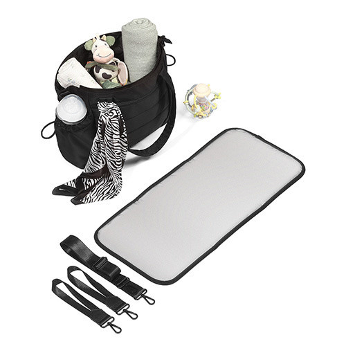 Pelenkázó táska FEKETE