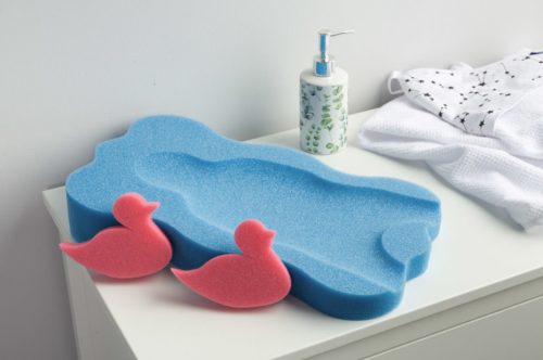 Szivacs babatartó fürdőkádhoz KÉK