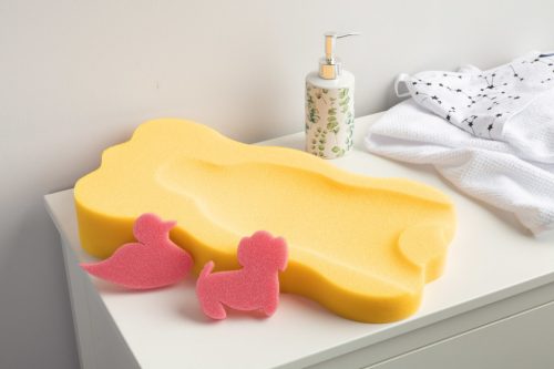 Szivacs babatartó fürdőkádba SÁRGA