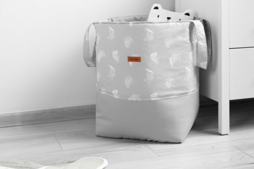 Játéktároló kosár medium SZÜRKE TOLL