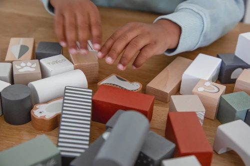 Fa építőkocka szett 50 db-os